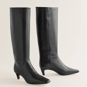 Reformation Remy Knee Boots Leather Black